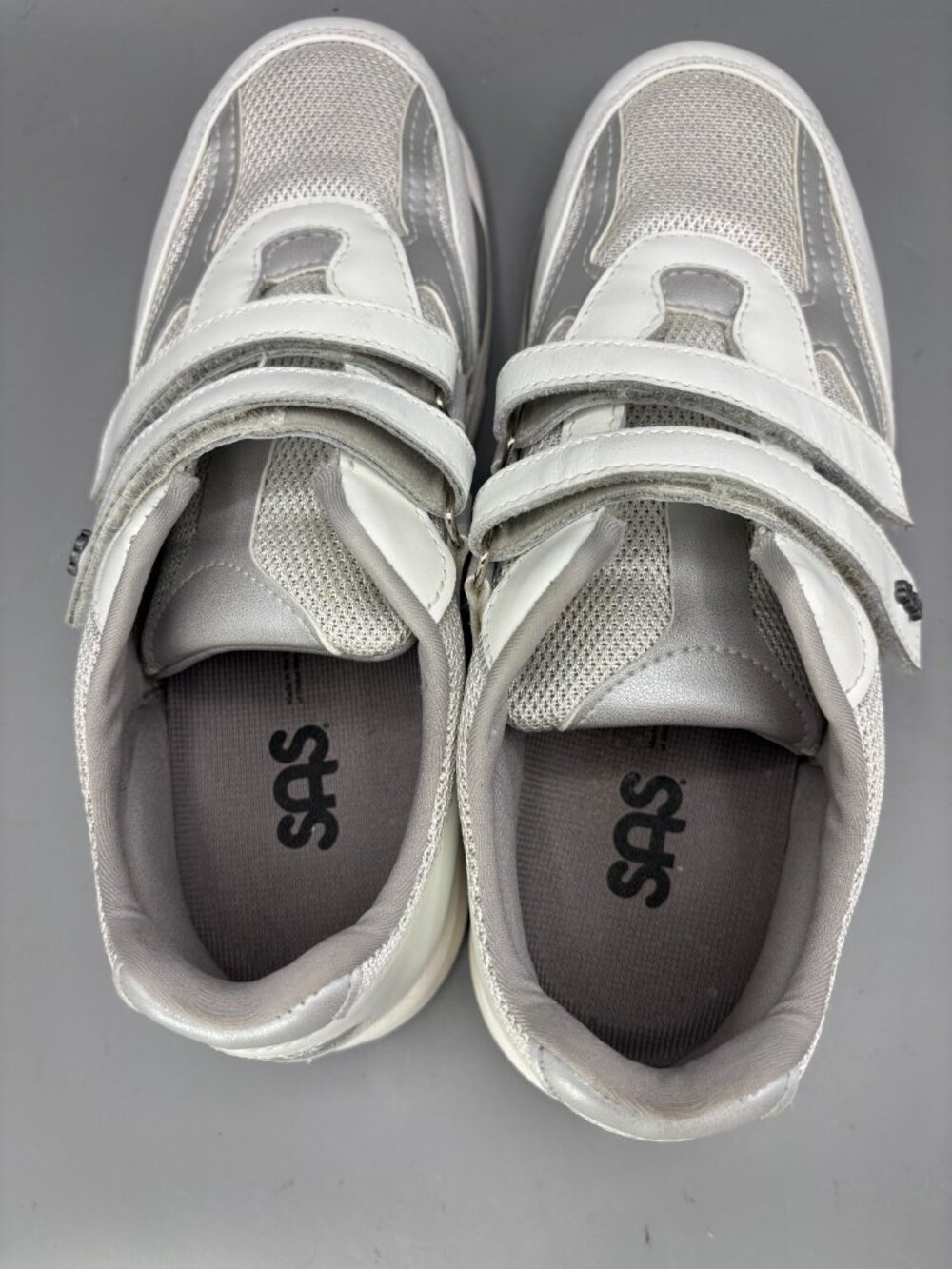 SAS TMV Walking Shoes Womens 8M White Leather Comfort Low Top Athletic 2103222 - Picture 5 of 8